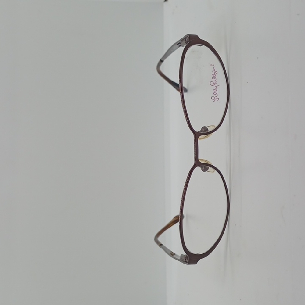 Lilly Pulitzer Brown Oval Metal Eyeglass Frames